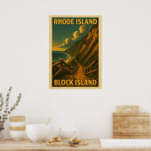 Rhode Island Block Island V01 Poster (Keuken)