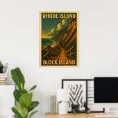 Rhode Island Block Island V01 Poster (Thuiskantoor)