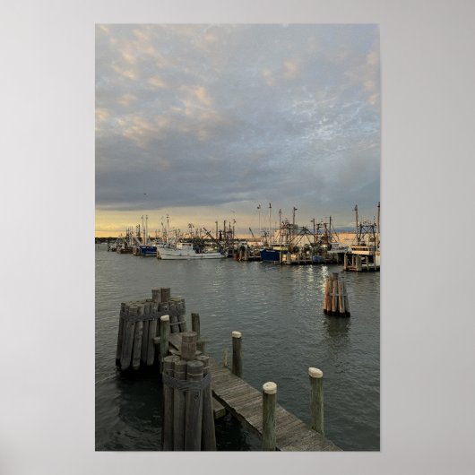 Rhode Island Boats at Sunset Poster (Voorkant)