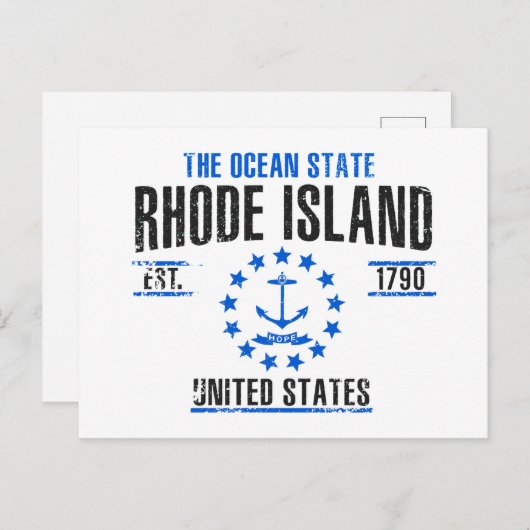 Rhode Island Briefkaart (Voorkant / Achterkant)