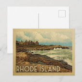 Rhode Island Briefkaart Coast Vintage Travel (Voorkant / Achterkant)