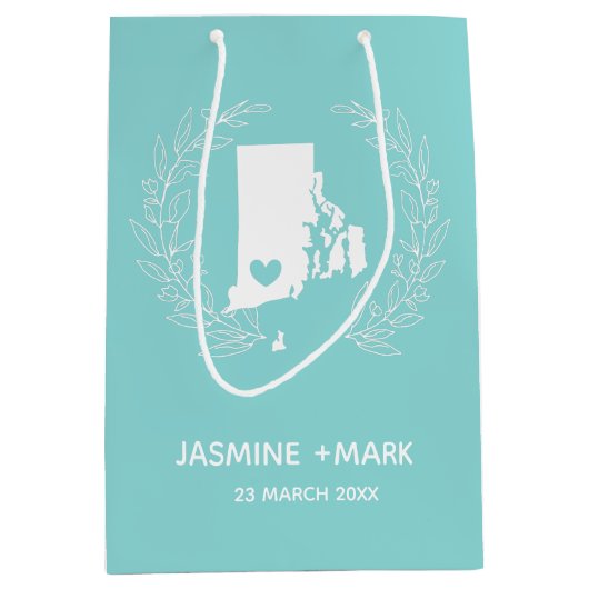 Rhode Island bruiloft bevoordeelt douane Medium Cadeauzakje