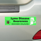 Rhode Island-bumpersticker voor het bewustzijn van Bumpersticker (Op auto)