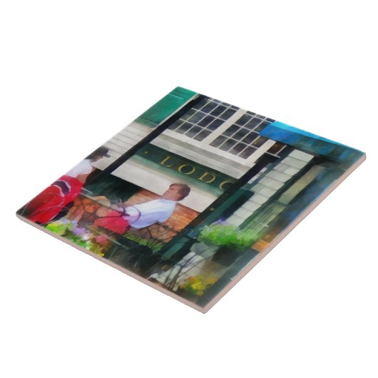 Rhode Island - Cafe Newport RI Tegeltje (Zijkant)