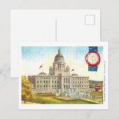  Rhode Island Capitol met Seal Briefkaart (Voorkant / Achterkant)