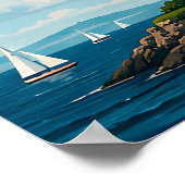 Rhode Island Capitool Haven Ocean Staat Poster (Hoek)