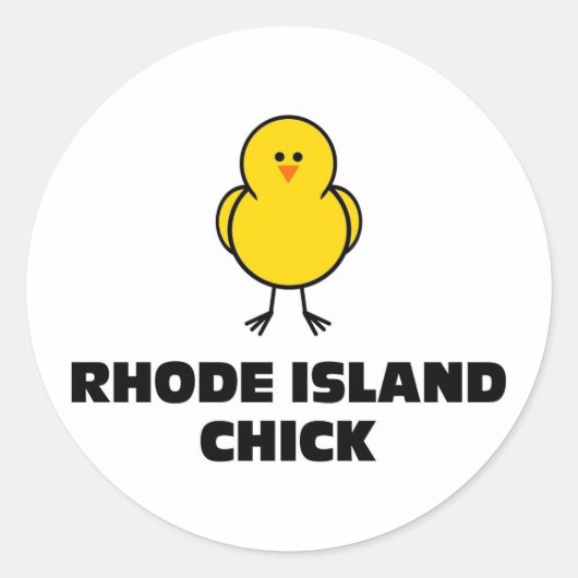 Rhode Island Chick Ronde Sticker (Voorkant)