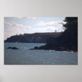 Rhode Island Cliffside Ocean Waterscape Poster (Voorkant)