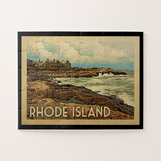 Rhode Island Coast Vintage Travel Legpuzzel (Horizontaal)