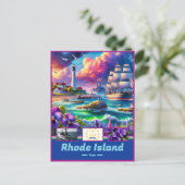 Rhode Island Coastal Elegance Schilderachtig Briefkaart (Staand voorkant)