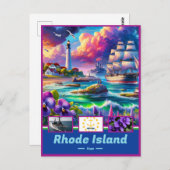 Rhode Island Coastal Elegance Schilderachtig Briefkaart (Voorkant / Achterkant)