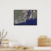 Rhode Island Coastline satelliet poster (Keuken)
