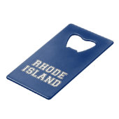 Rhode Island Creditkaart Flessenopener (Achterkant Gekanteld)