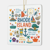 Rhode Island Custom Family Trip Christmas Keramisch Ornament (Links)