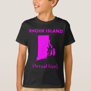 Rhode Island - Daadwerkelijke grootte T-shirt