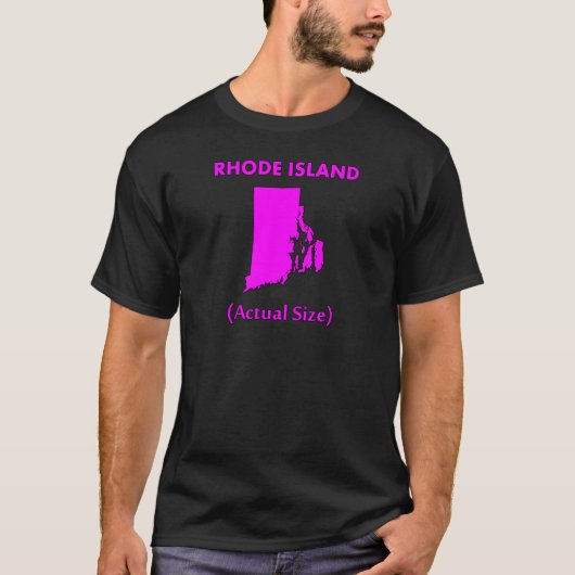Rhode Island - Daadwerkelijke grootte T-shirt (Voorkant)