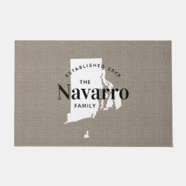Rhode Island Familie Monogram Staat Doormat Deurmat