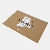 Rhode Island Familie Monogram Staat Doormat Deurmat (Schuin)