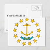 Rhode Island Flag Briefkaart (Voorkant / Achterkant)