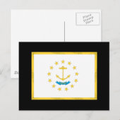 RHODE ISLAND FLAG BRIEFKAART (Voorkant / Achterkant)
