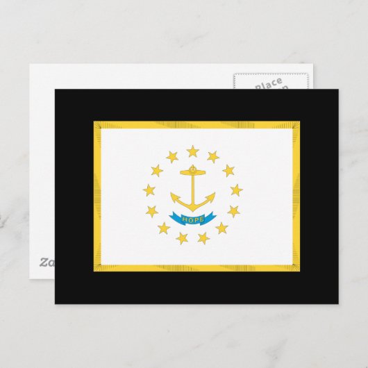 RHODE ISLAND FLAG BRIEFKAART (Voorkant / Achterkant)