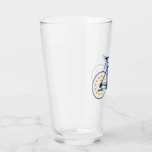 Rhode Island Flag Cycling Glas (Rechts)
