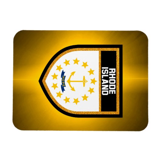 Rhode Island Flag Magneet (Horizontaal)