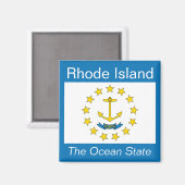 Rhode Island Flag Magnet (Voorkant / Achterkant)