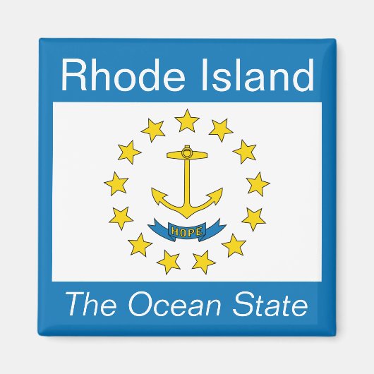 Rhode Island Flag Magnet (Voorkant)
