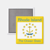 Rhode Island Flag Magnet (Voorkant / Achterkant)