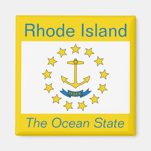 Rhode Island Flag Magnet (Voorkant)