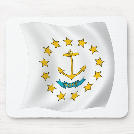 Rhode Island Flag Mousepad Muismat (Voorkant)
