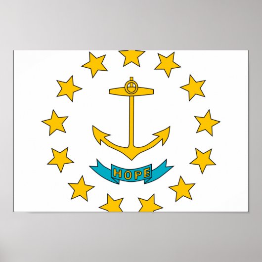 Rhode Island Flag Poster (Voorkant)