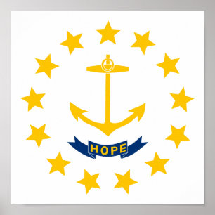 Rhode Island Flag Poster