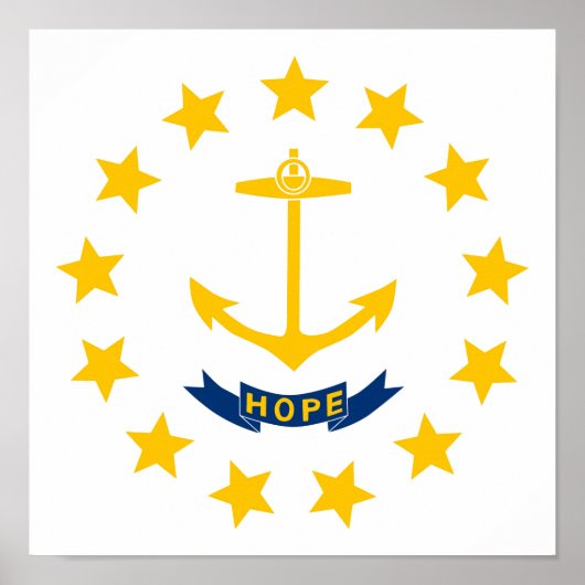 Rhode Island Flag Poster (Voorkant)