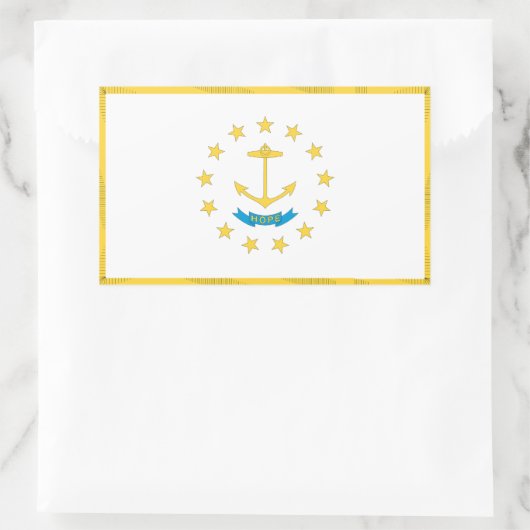 Rhode Island Flag Rechthoekige Sticker (Tas)