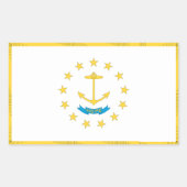 Rhode Island Flag Rechthoekige Sticker (Voorkant)