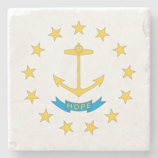 RHODE ISLAND FLAG STENEN ONDERZETTER (Voorkant)