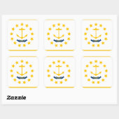 Rhode Island Flag Vierkante Sticker (Vel)