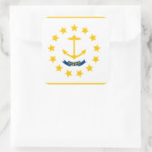 Rhode Island Flag Vierkante Sticker (Tas)