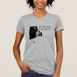 Rhode Island Geboren en opgegroeid staatsT-shirt T-shirt