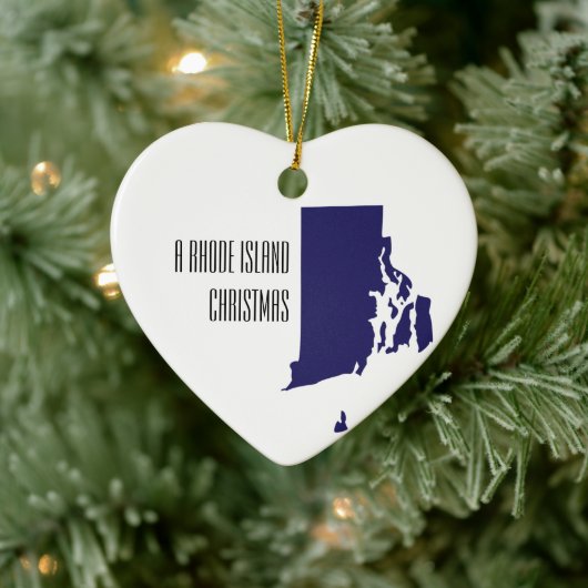 Rhode Island - Gepersonaliseerde kerstversiering Keramisch Ornament (Boom)
