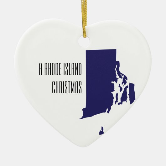 Rhode Island - Gepersonaliseerde kerstversiering Keramisch Ornament (Voorkant)