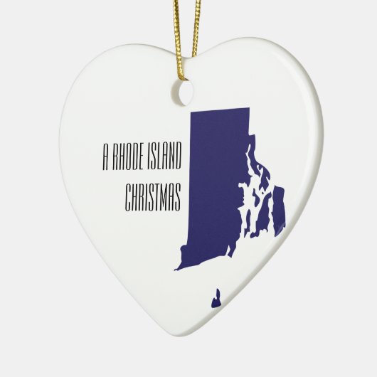 Rhode Island - Gepersonaliseerde kerstversiering Keramisch Ornament (Links)
