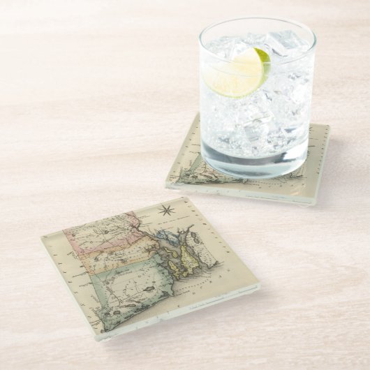 Rhode Island Glazen Onderzetter (Schuin)