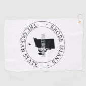 Rhode Island Golf Towel State Personalized Golfhanddoek (Horizontaal)