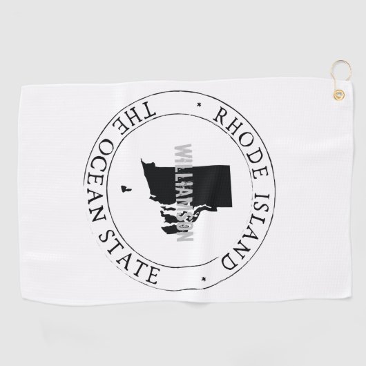 Rhode Island Golf Towel State Personalized Golfhanddoek (Horizontaal)