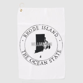 Rhode Island Golf Towel State Personalized Golfhanddoek