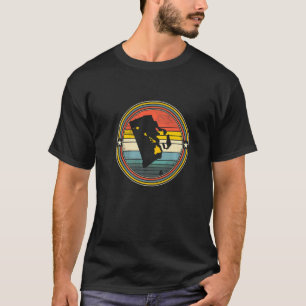 Rhode Island Hawaii Roots Origine State Map Retro T-shirt