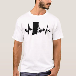 Rhode island heartbeat design unisex t-shirt